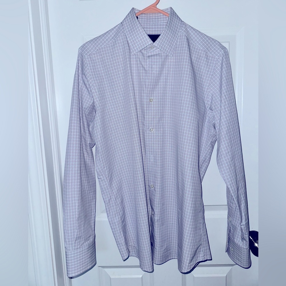 David Donahue Men’s Trim Fit Dress Shirt 16.5 34/35